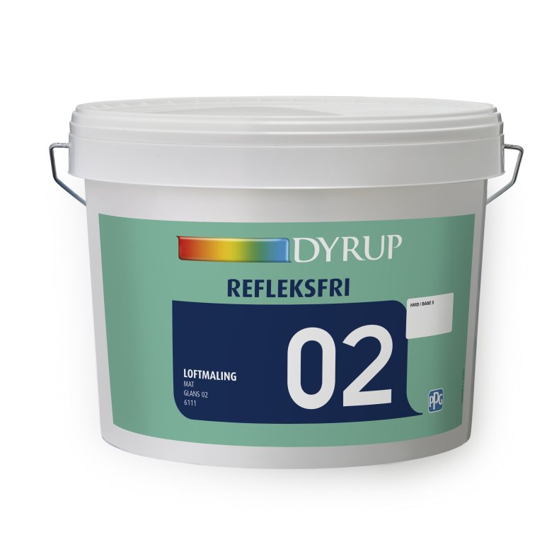 Dyrup refleksfri loftmaling 02, 10 ltr.