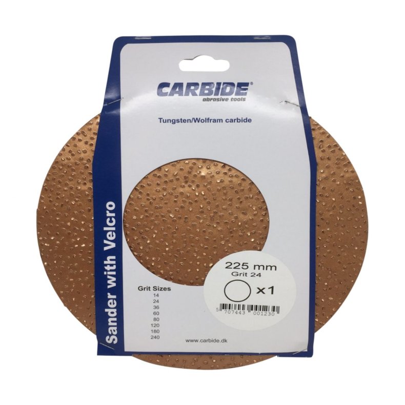 Carbide slibeskive 225 mm.
