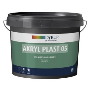 Dyrup Akryl Plast, v�g- og loftmaling 05, 10 ltr.