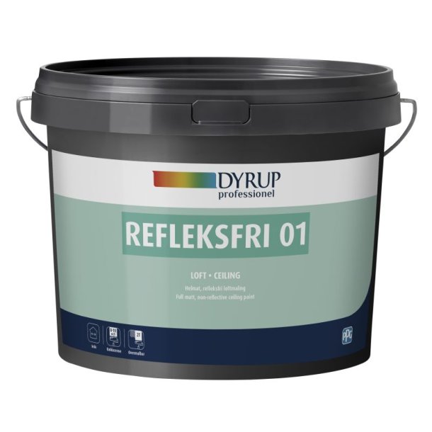 Dyrup refleksfri loftmaling 01, 10 ltr.