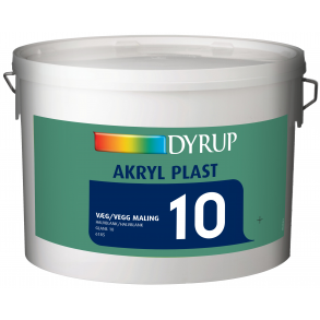 Dyrup Akryl Plast 10, vgmaling. 10 ltr.