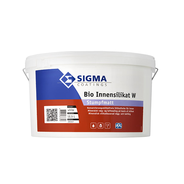 Sigma Bio Inde silikat W Supermatt Hvid 12,5 ltr.