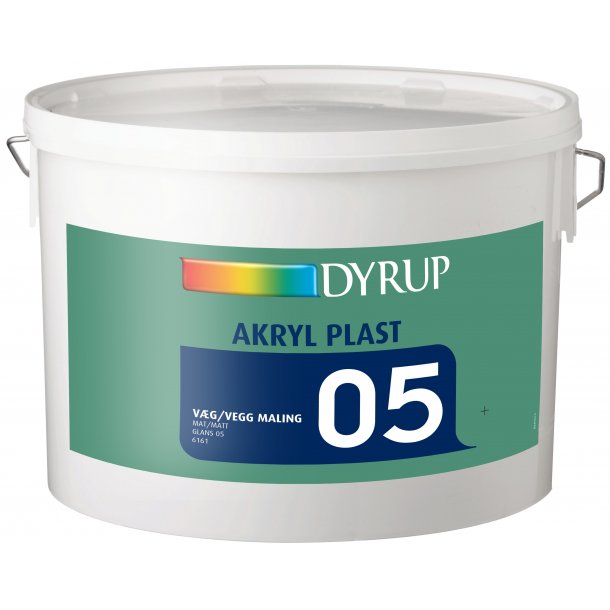 Dyrup Akryl Plast, væg- og loftmaling 05, 10 ltr.
