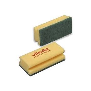 Gul grn skuresvamp med greb